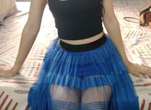 Blue Layered Skirt