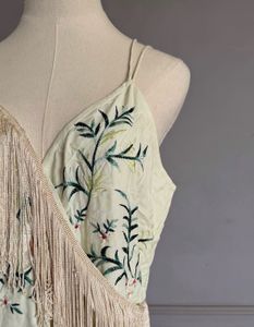 River H Hello Floral Embroidered Fringe Dress