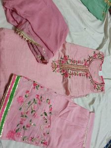 Pink Embroidered Kurta Set