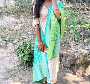 Suit With Banarasi Dupatta