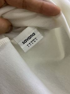 White Draped Sleeveless Top