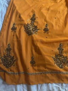 y2k Bollywood beaded saree