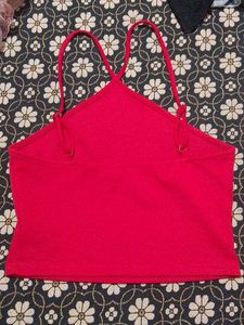Red Cross String Crop Top ❤️