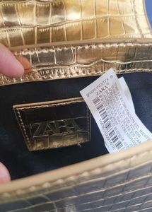 100% Original Zara Gold Bag