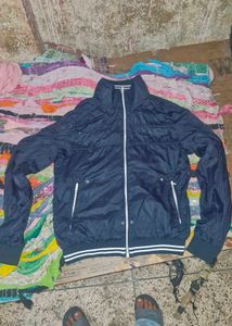 Dark Blue Windbreaker Jacket