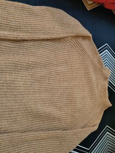 Stylish Brown Knit Sweater