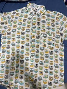 Quriky Owl Print Night suit Combo