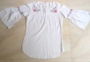 Beautiful White Top For Girls