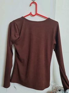 Brown Long Sleeve Top