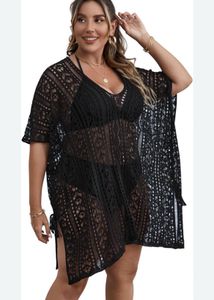 Black Crochet Coverup Dress