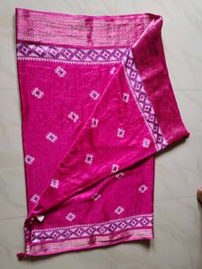 Beautiful 😍 rose 💕 colour saree 😘