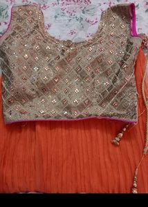 Orange Lehenga Choli Set