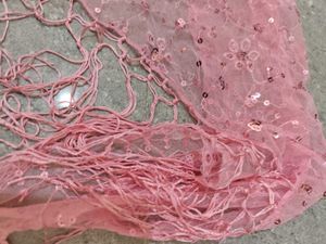 Pink Sequin Fairycore Ethereal Triangle scarf