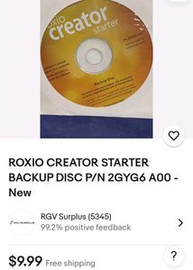 ROXIO Pc/Laptop Software