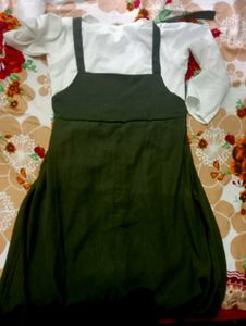 Cute Olive Green Jumper Dress