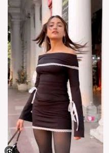Off Shoulder Black Dress