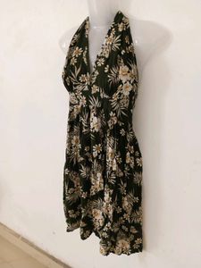 FLORAL HALTER DRESS