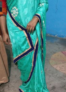 Sea Green Embellished Saree