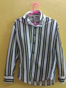 Striped Long Sleeve Button-Up
