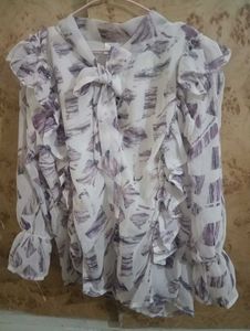 Printed White Top