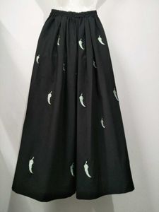 Black Embroidered Culottes