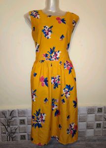 🎁Buy 2 Get 1 Free 🎁Size M/L Floral Yellow Dress