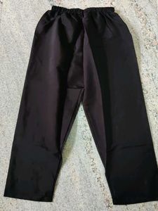 Black Casual Wide-Leg Pants