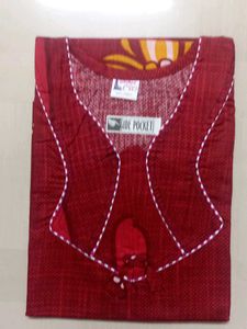 XL Red Cotton Nighty