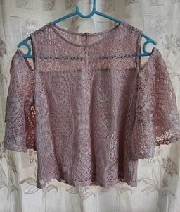 Lace Cold Shoulder Top