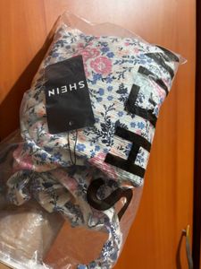 Shein Floral Tie-Front Dress - New With Tag