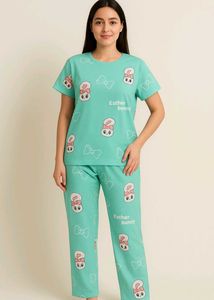 Cute Bunny Print Pajama Set