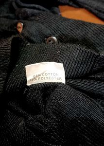 Black Button-Down Cardigan