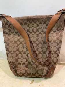 Vintage Coach Signature Duffle Tote