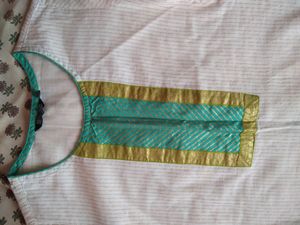 Long Straight Fit Kurti - Off white