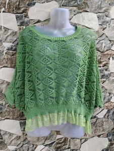Light Green Corchet Top