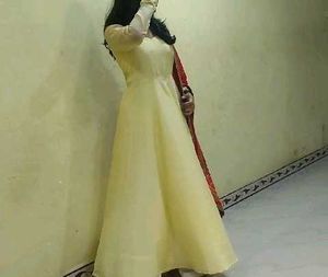 Women's Yellow Anarkali Suit