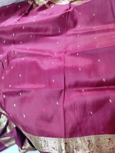 *500 Off* Pure Kanchi Pattu Silk Maroon Saree