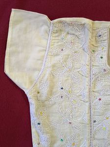 SALE!! Embroidered Yellow Cotton Top