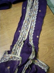 Embroidered salwar suit with dupatta