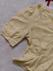 Cute Yellow Pemplum Top