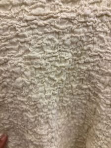 Cute texture Puffy white crop top