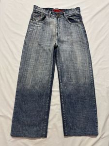 Size: 28-30 Wide Leg Denim Jeans