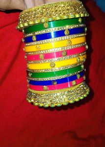 Colorful Beaded Indian Bangles