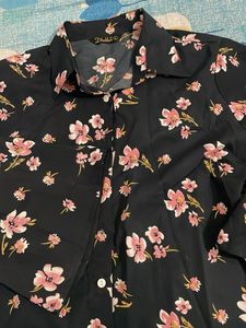 Flowry Print Shirt N Cute Tsrt