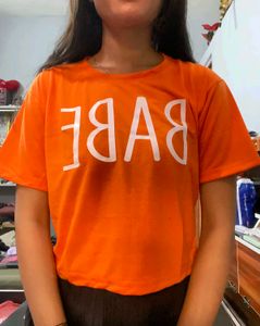 🍊Orange Crop T Shirt For Women