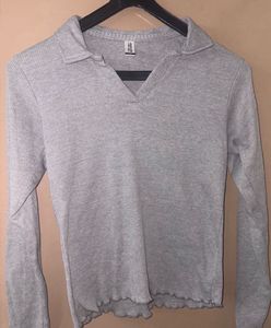 Ribbed Top(Grey Color)