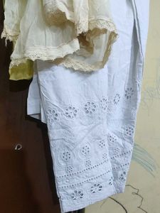 Yellow Embroidered Kurta Set Combo