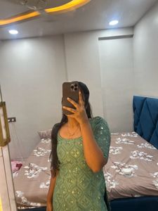 Elegant Green Stitched Kurta