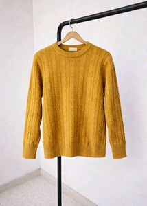 Mustard Cable Knit Sweater