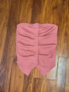Pink Bandeau Top